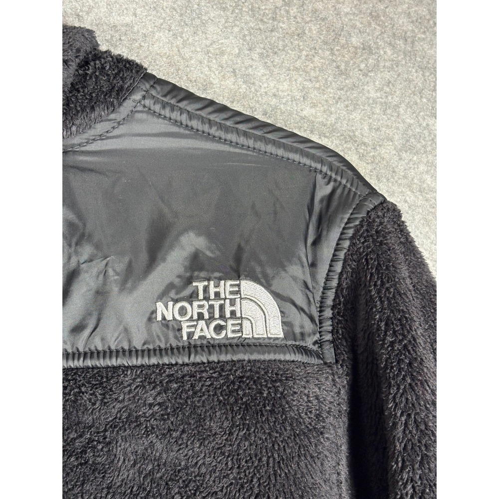 The North Face Osito Hooded Fleece Jacket Womens Medium Black Full Zip Hoody - Picture 8 of 8